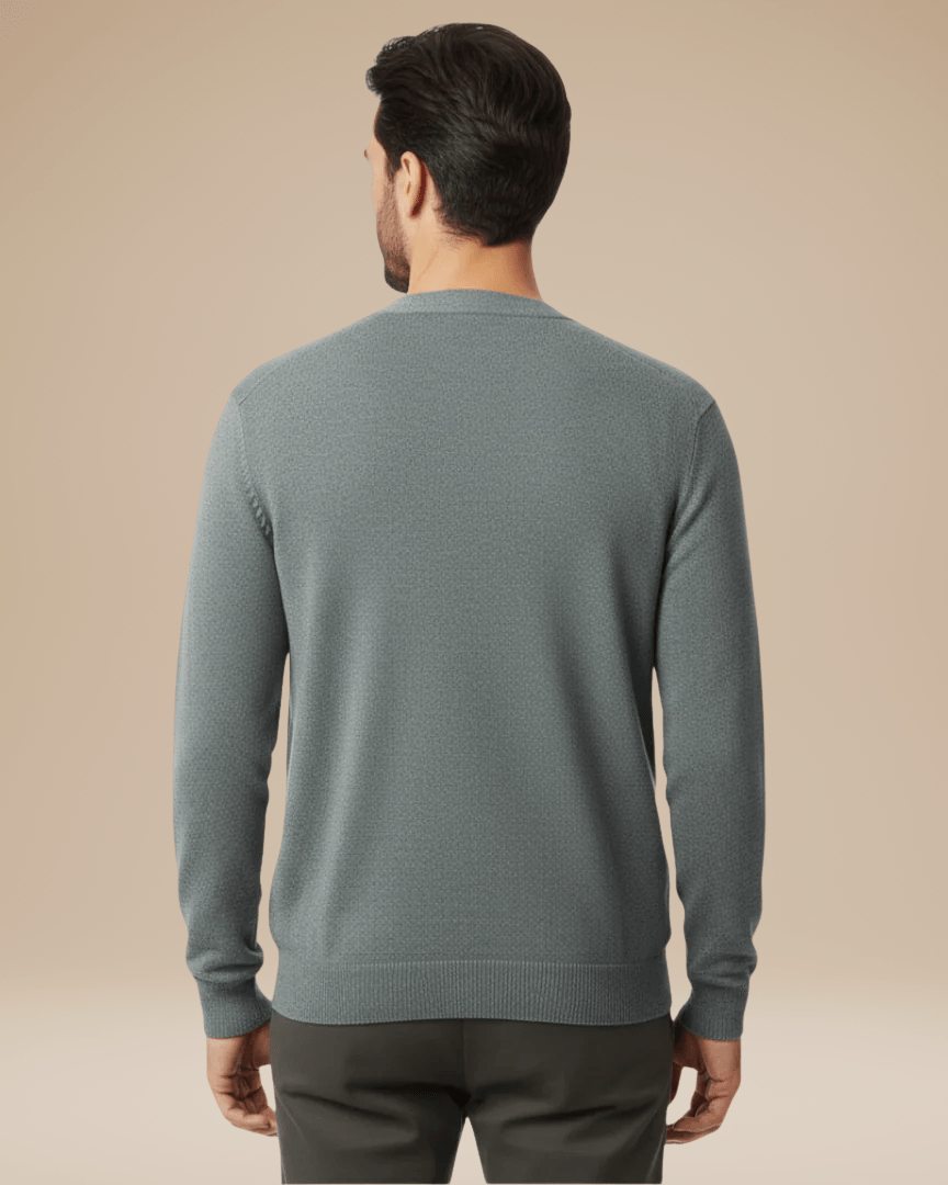 Men's cashmere cardigan, button-up autumn sweater with a V-neck