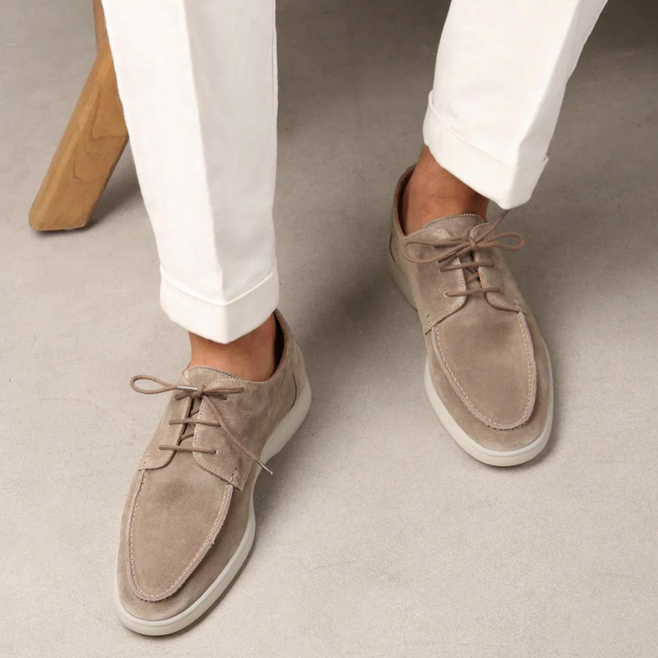 Mocassins en cuir pour homme de luxe à lacets élégants été 2026