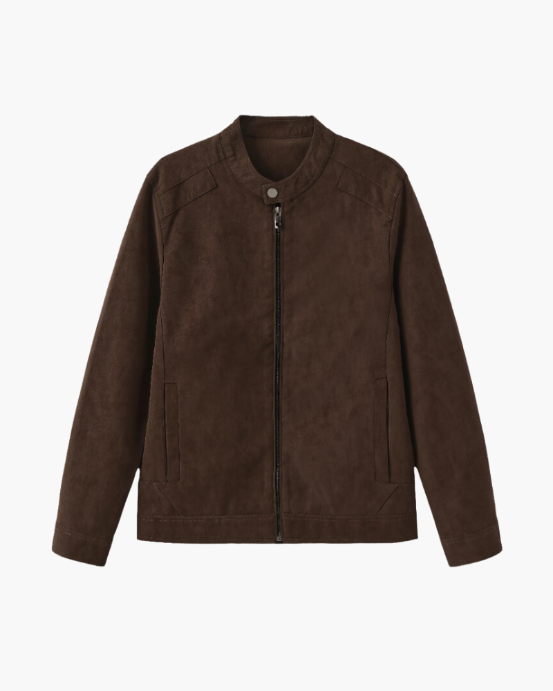 Veste femme en cuir suédé pour l’automne, veste de mi-saison pour les tenues quotidiennes