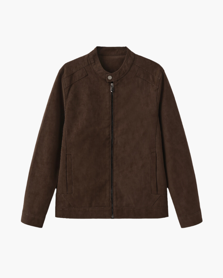 Veste femme en cuir suédé pour l’automne, veste de mi-saison pour les tenues quotidiennes