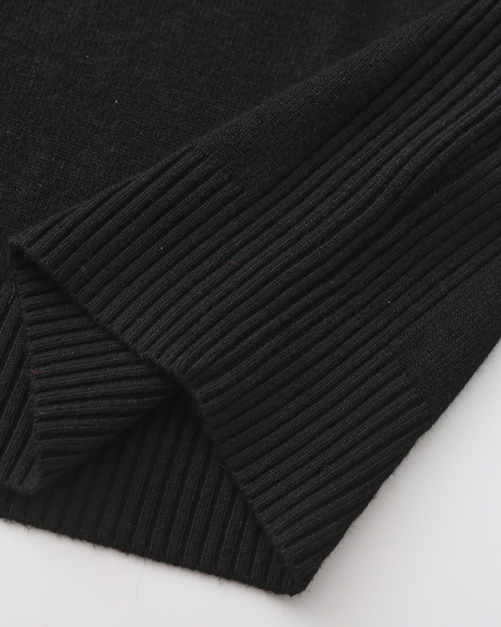 Pull élégant en maille à col roulé pour homme, en coton, pour l’automne
