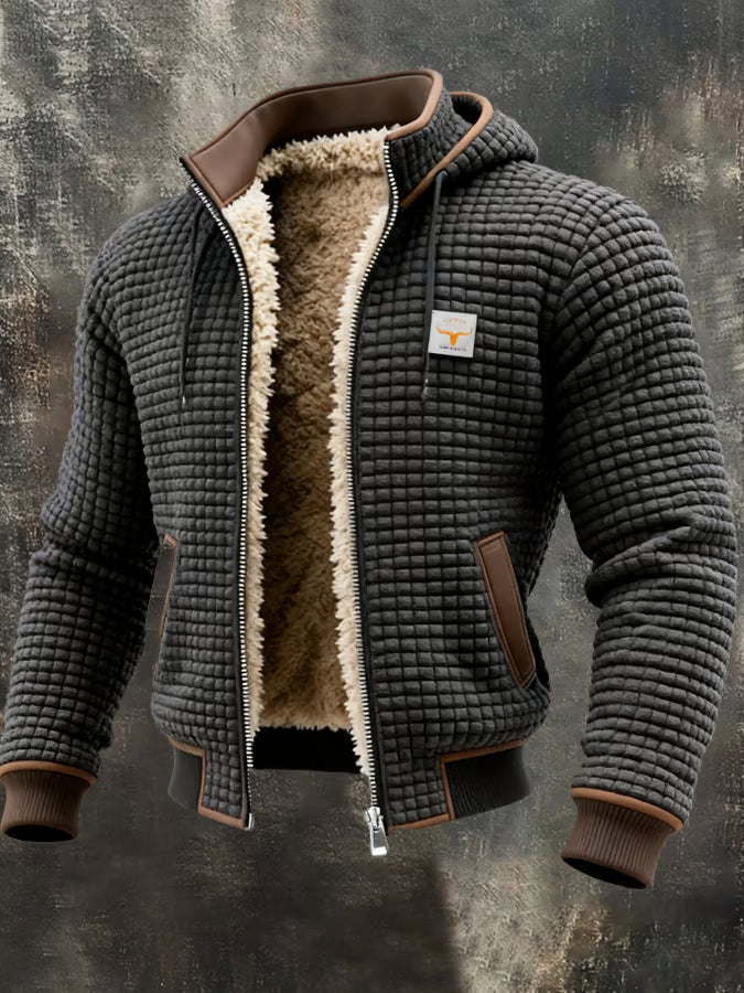 Veste matelassée pour homme à capuche, chaude pour l’hiver, avec rembourrage synthétique