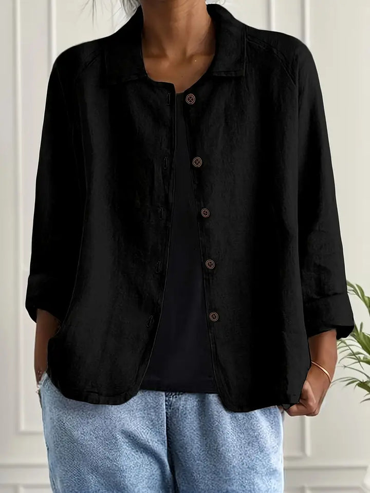 Cardigan chemise léger en coton pour femme, gilet boutonné d’automne