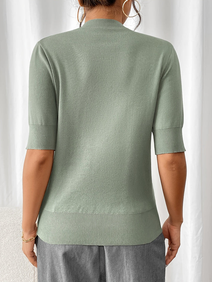 Knit Summer Crew Neck Top for Women | Elise