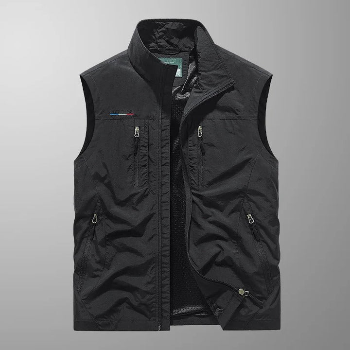 Gilet homme de plein air en polyester, léger et respirant, été 2026