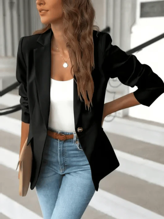 Veste pour femme élégante et formelle pour l’automne, blazer classique pour le travail et le quotidien