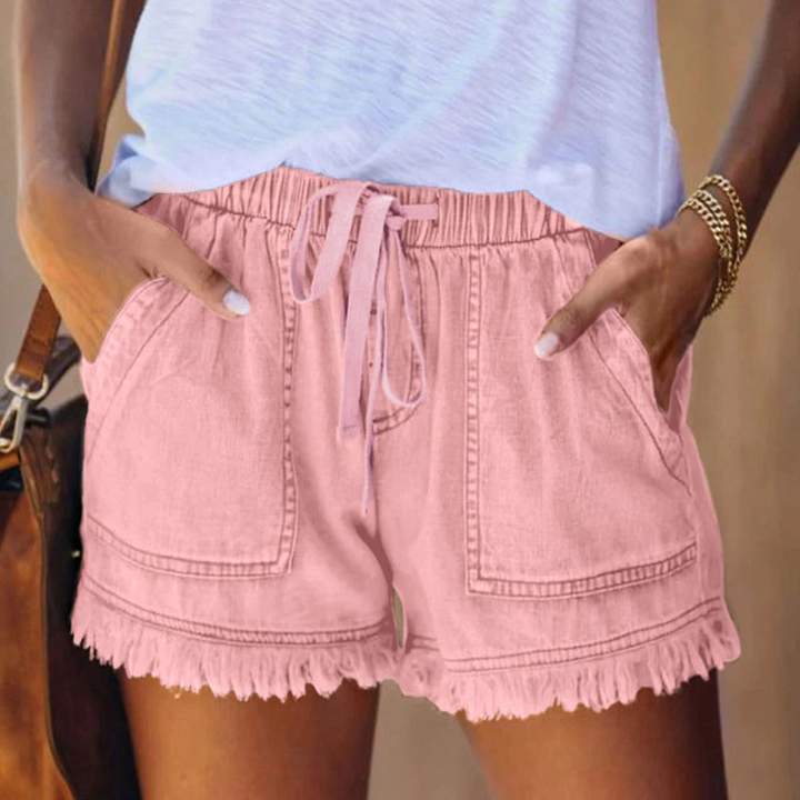 Liza - Short en jean taille haute à la mode pour l'été pour les femmes