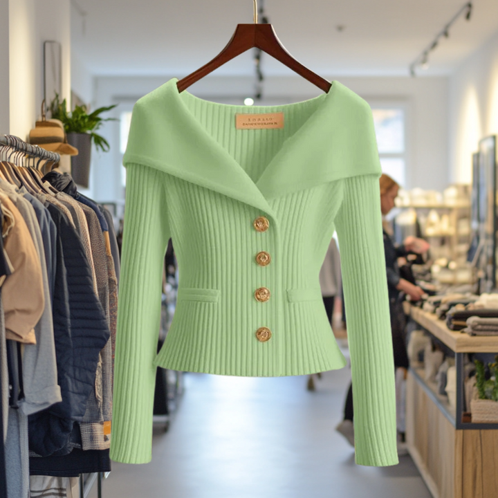 Veste femme en maille de laine, élégante et courte, pour l’automne