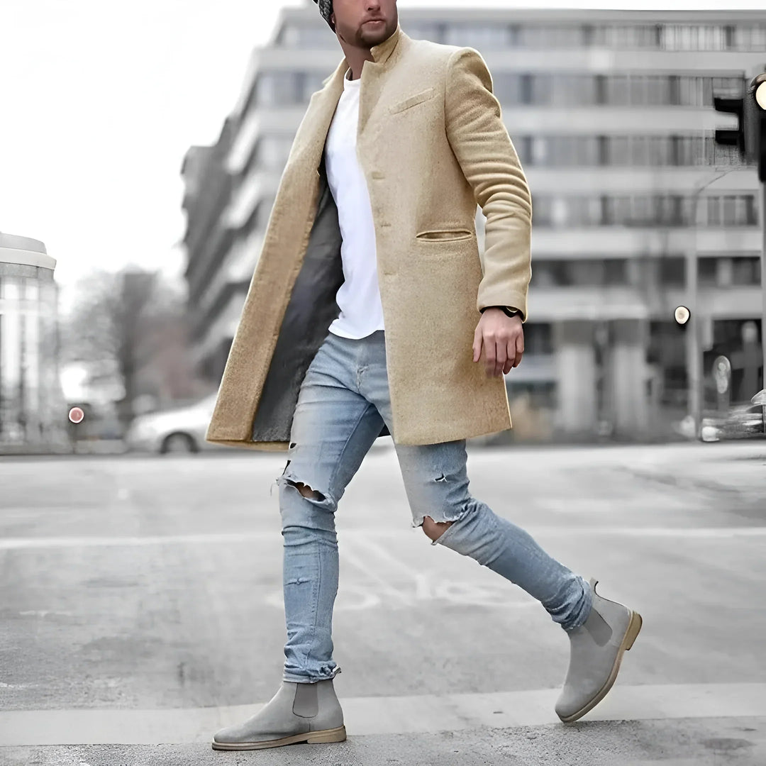 David™ - Elegant Long Wool Duster