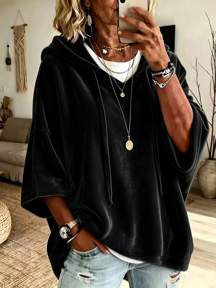 Sweat à capuche oversize pour femme, automne, idéal pour les looks du quotidien et les tenues en couches