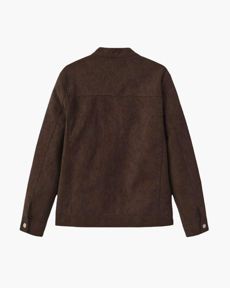 Veste femme en cuir suédé pour l’automne, veste de mi-saison pour les tenues quotidiennes
