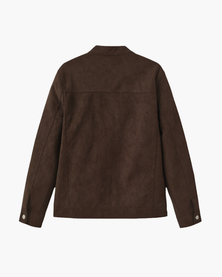 Veste femme en cuir suédé pour l’automne, veste de mi-saison pour les tenues quotidiennes