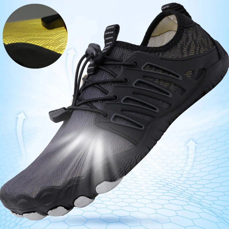 Chaussures barefoot en cuir à l'avant-pied large et semelle fine été 2026