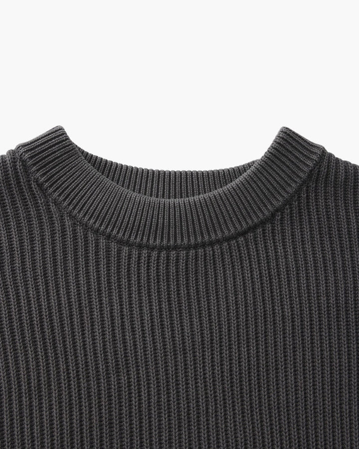 Pull homme en coton à col rond, à rayures, en maille pour l’automne