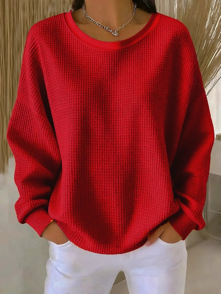 Pull pour femme en maille classique pour l'automne, chaud et confortable au quotidien.