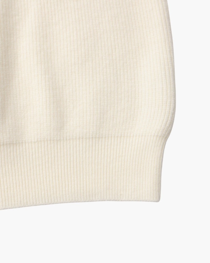Pull en laine pour homme à col zippé, côtelé, style smart casual, automne