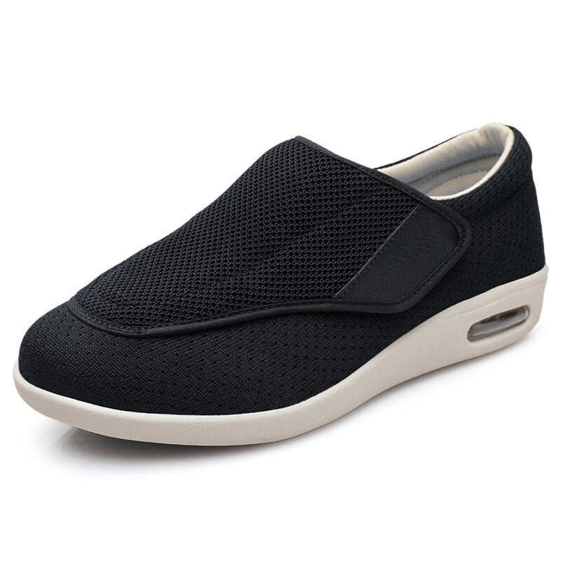 Chaussures larges en mesh respirant pour l'été, réglables, avec semelles en mousse à mémoire de forme