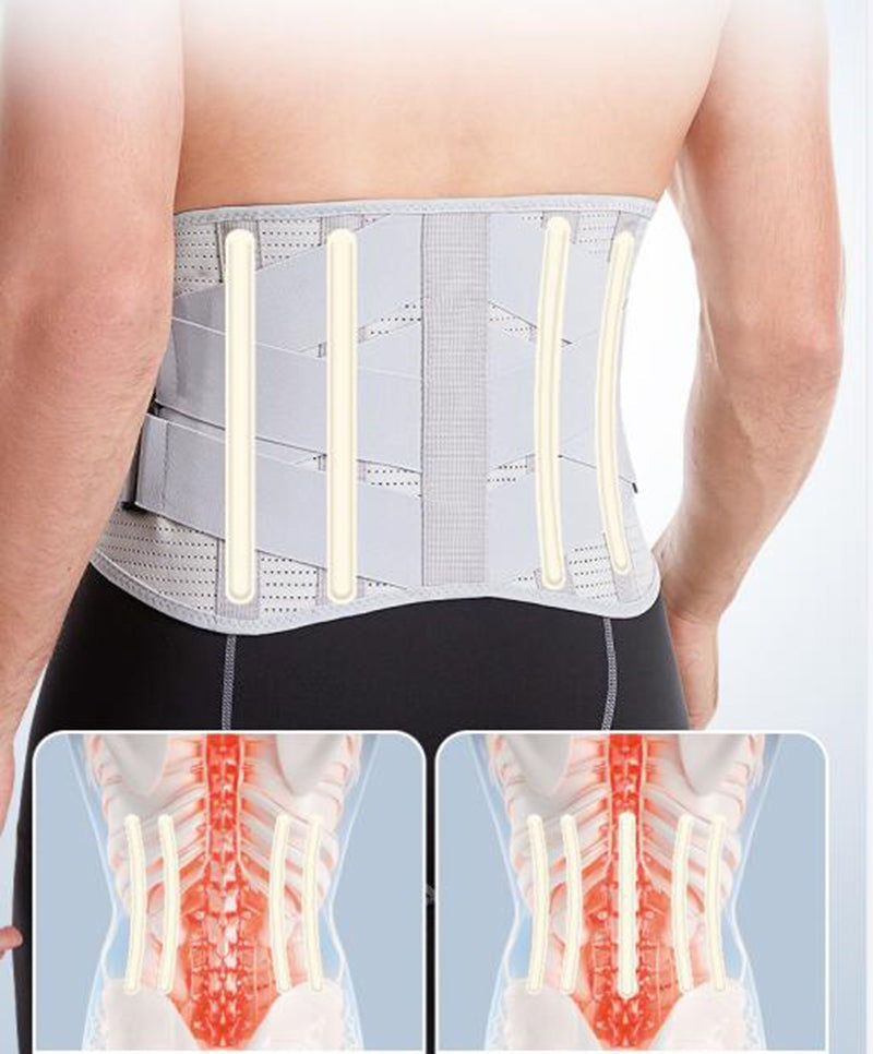 Lumbar compression belt for lumbar and back stabilization
