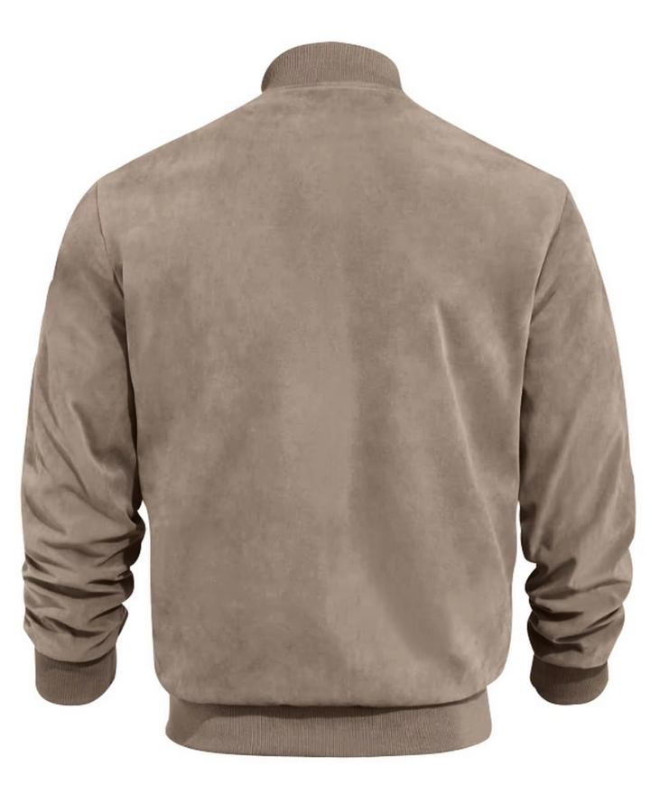 Veste bomber femme en daim pour l’automne, veste de mi-saison pour les journées fraîches