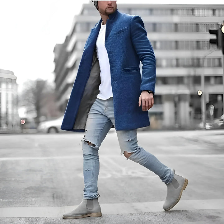 David™ - Elegant Long Wool Duster