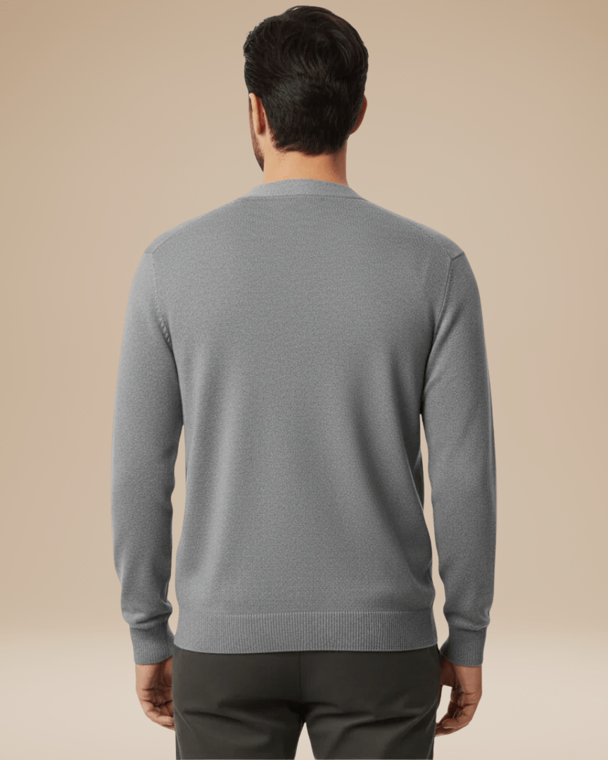 Men's cashmere cardigan, button-up autumn sweater with a V-neck