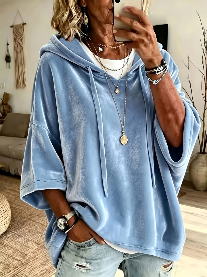 Sweat à capuche oversize pour femme, automne, idéal pour les looks du quotidien et les tenues en couches