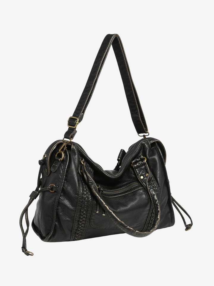 Sac en cuir pour femme, pour le travail et ordinateur portable, style urbain automnal