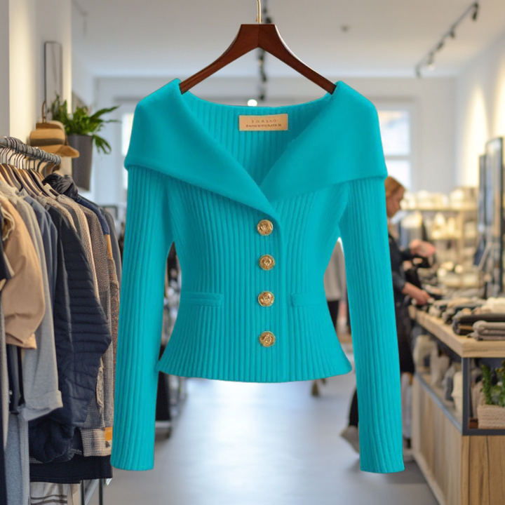 Veste femme en maille de laine, élégante et courte, pour l’automne