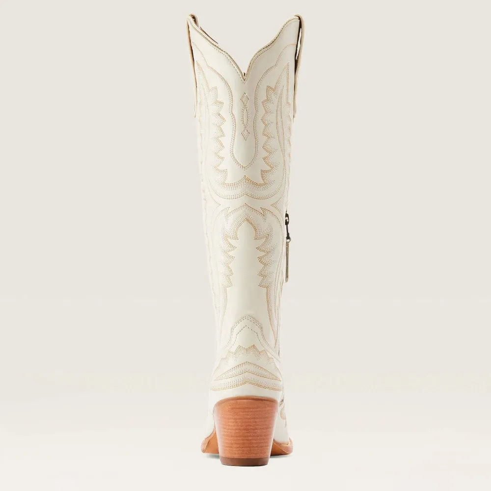Bottes de cow-boy en daim pour femmes, brodées, avec talon cubain, pour l'automne, dans un style western