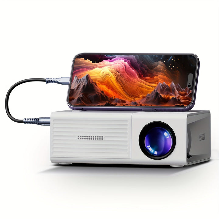 Mini vidéoprojecteur LED 3000 lumens portable pour le salon et le jardin