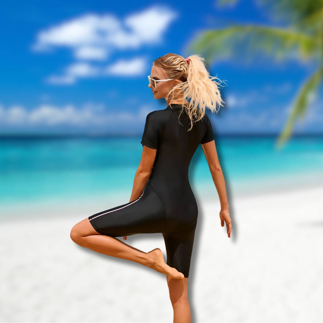 Combinaison courte en néoprène pour femme, isolante pour la natation, avec protection UV