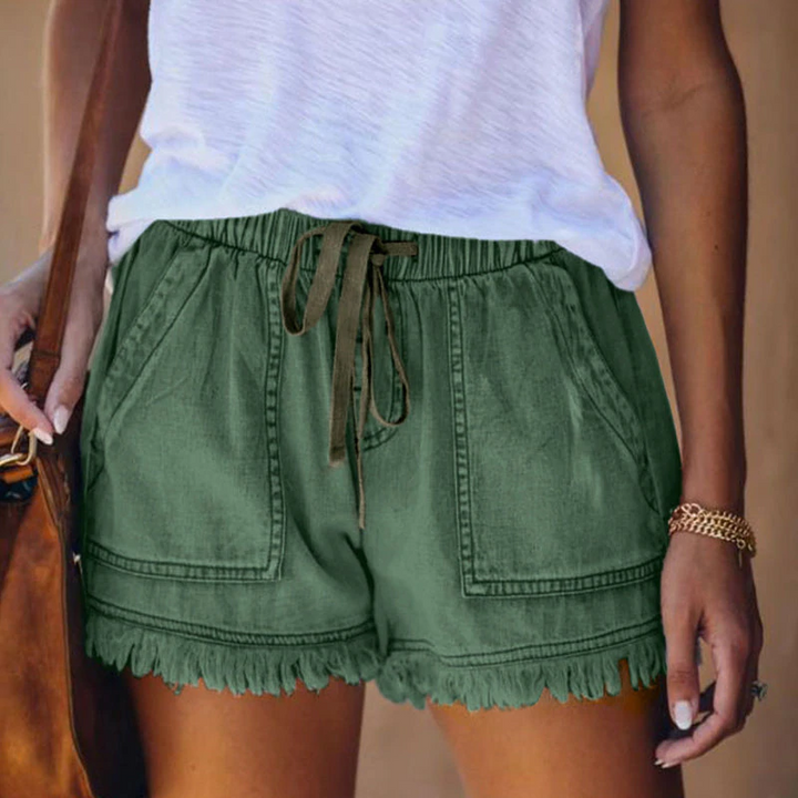 Liza - Short en jean taille haute à la mode pour l'été pour les femmes