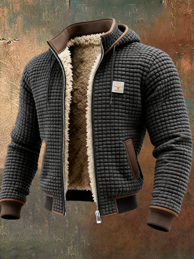 Veste matelassée pour homme à capuche, chaude pour l’hiver, avec rembourrage synthétique