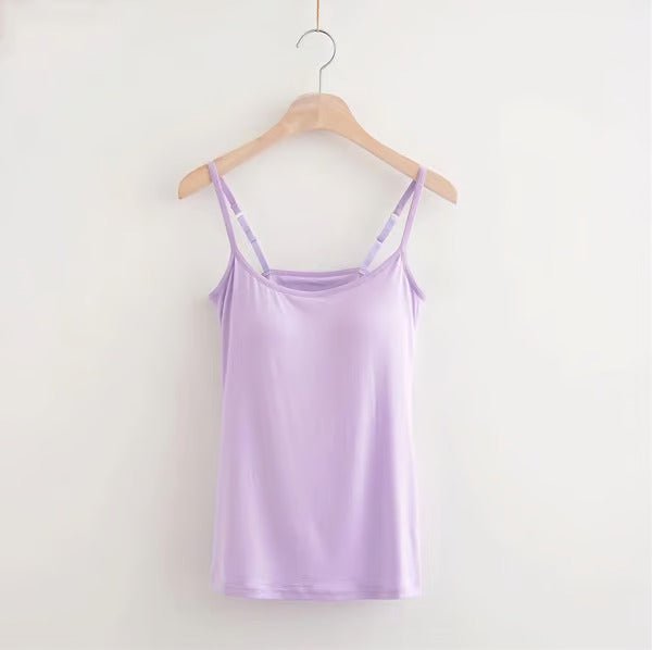 Canotta donna con reggiseno integrato in modal traspirante per la stagione estiva