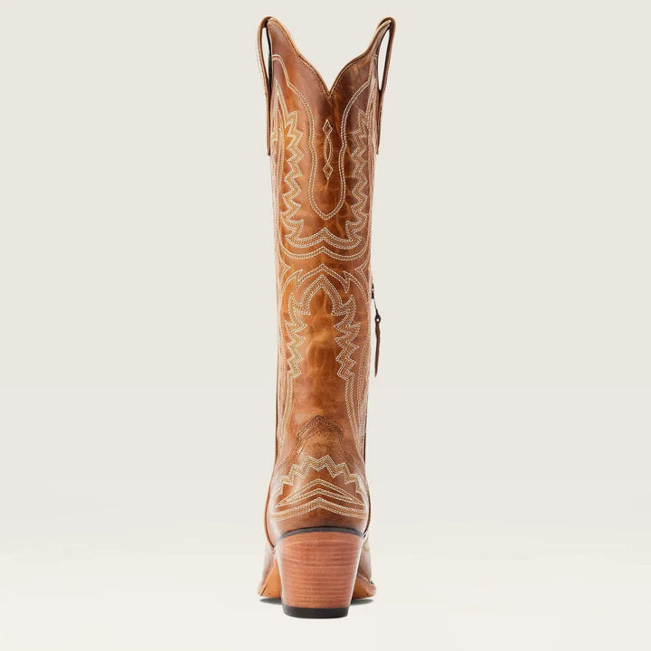 Bottes de cow-boy en daim pour femmes, brodées, avec talon cubain, pour l'automne, dans un style western