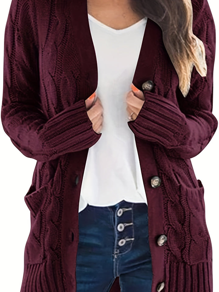 Gilet féminin en tricot pour l'automne, élégant et classique