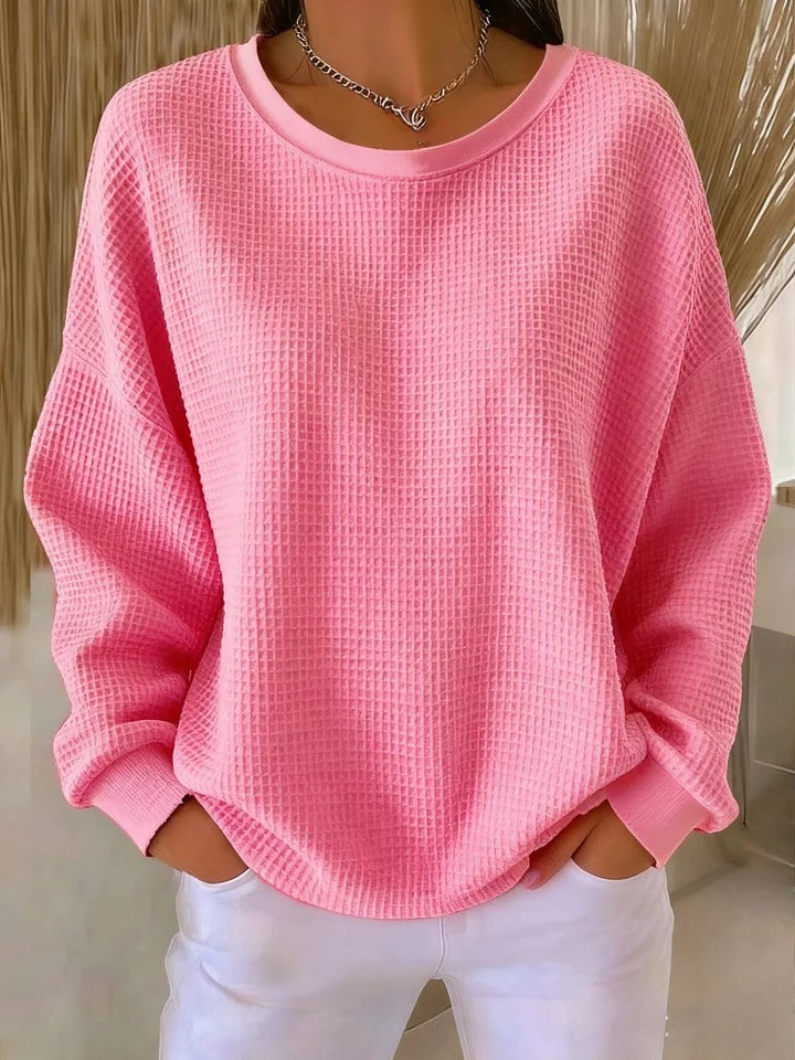 Pull pour femme en maille classique pour l'automne, chaud et confortable au quotidien.