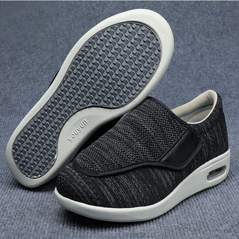 Chaussures larges en mesh respirant pour l'été, réglables, avec semelles en mousse à mémoire de forme