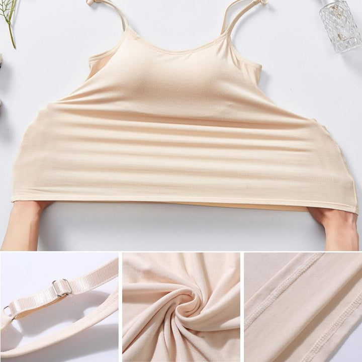 Débardeur femme avec soutien-gorge intégré en coton léger pour l'été respirant