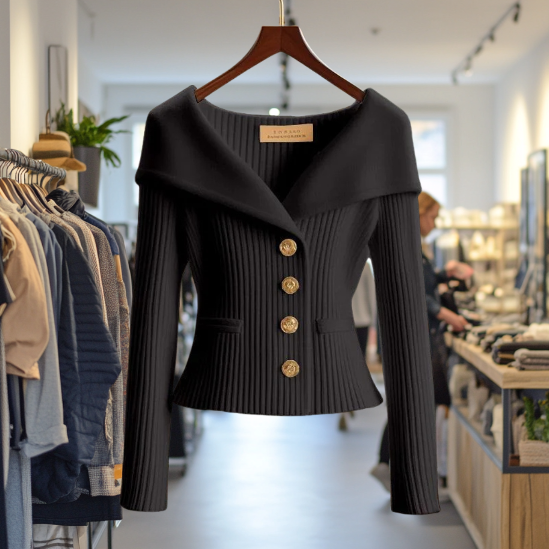 Veste femme en maille de laine, élégante et courte, pour l’automne