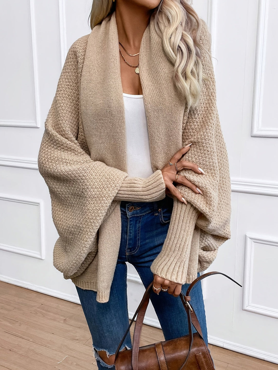 Cardigan en cachemire pour femme à manches longues avec coupe confortable pour l'hiver