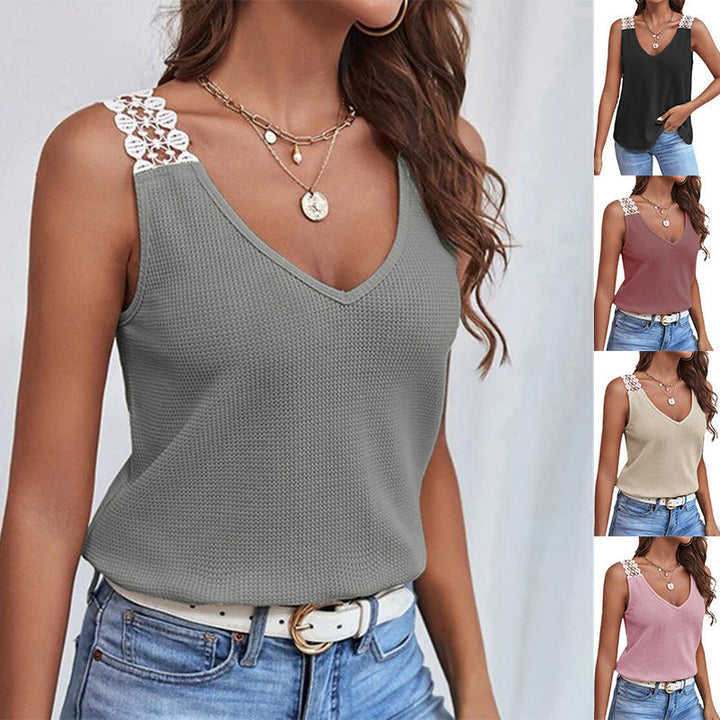 Samantha - Elegant and Comfortable V-Neck Tank Top for Women