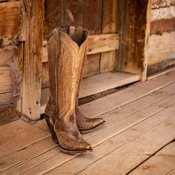 Bottes de cow-boy en daim pour femmes, brodées, avec talon cubain, pour l'automne, dans un style western