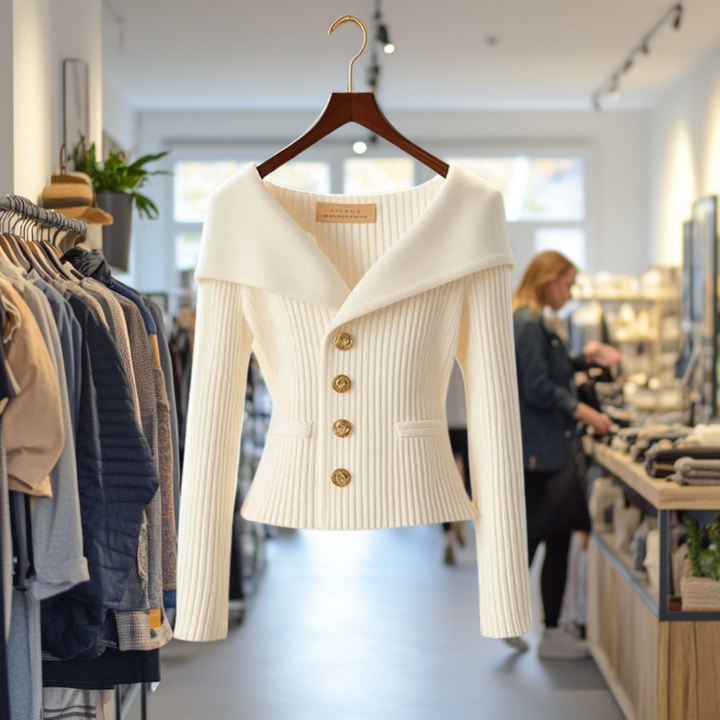 Veste femme en maille de laine, élégante et courte, pour l’automne
