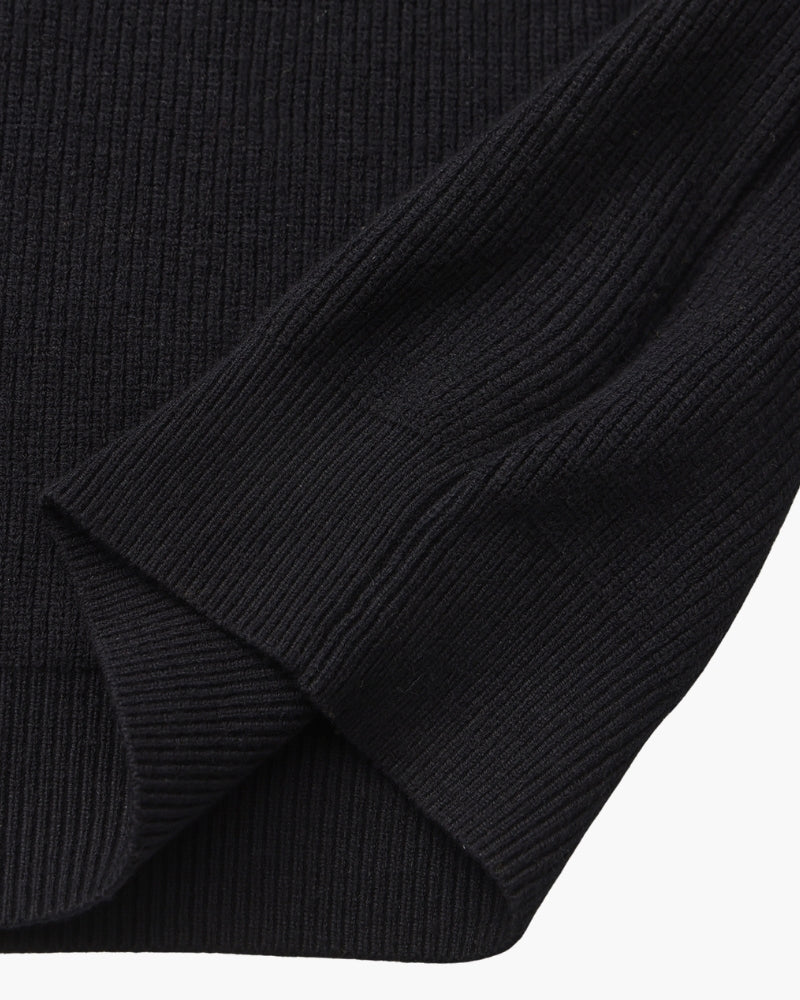 Pull en laine pour homme à col zippé, côtelé, style smart casual, automne