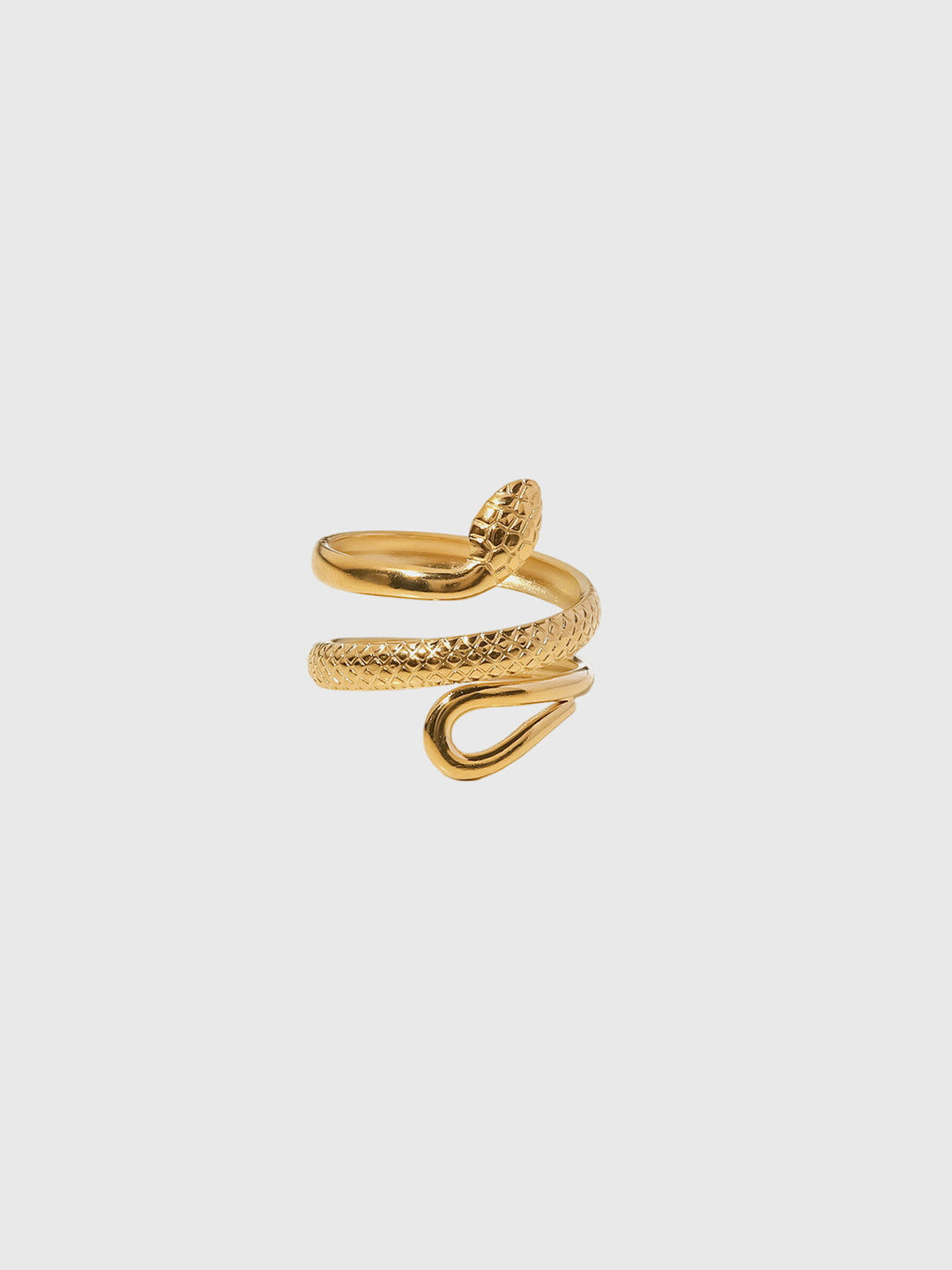 Bague femme réglable en forme de serpent, en acier chirurgical, style automnal