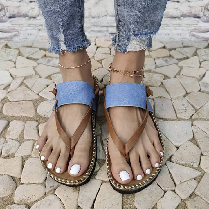 Isa - Sandale albastre slip-on pentru femei pentru un confort suprem