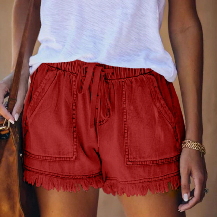 Liza - Short en jean taille haute à la mode pour l'été pour les femmes