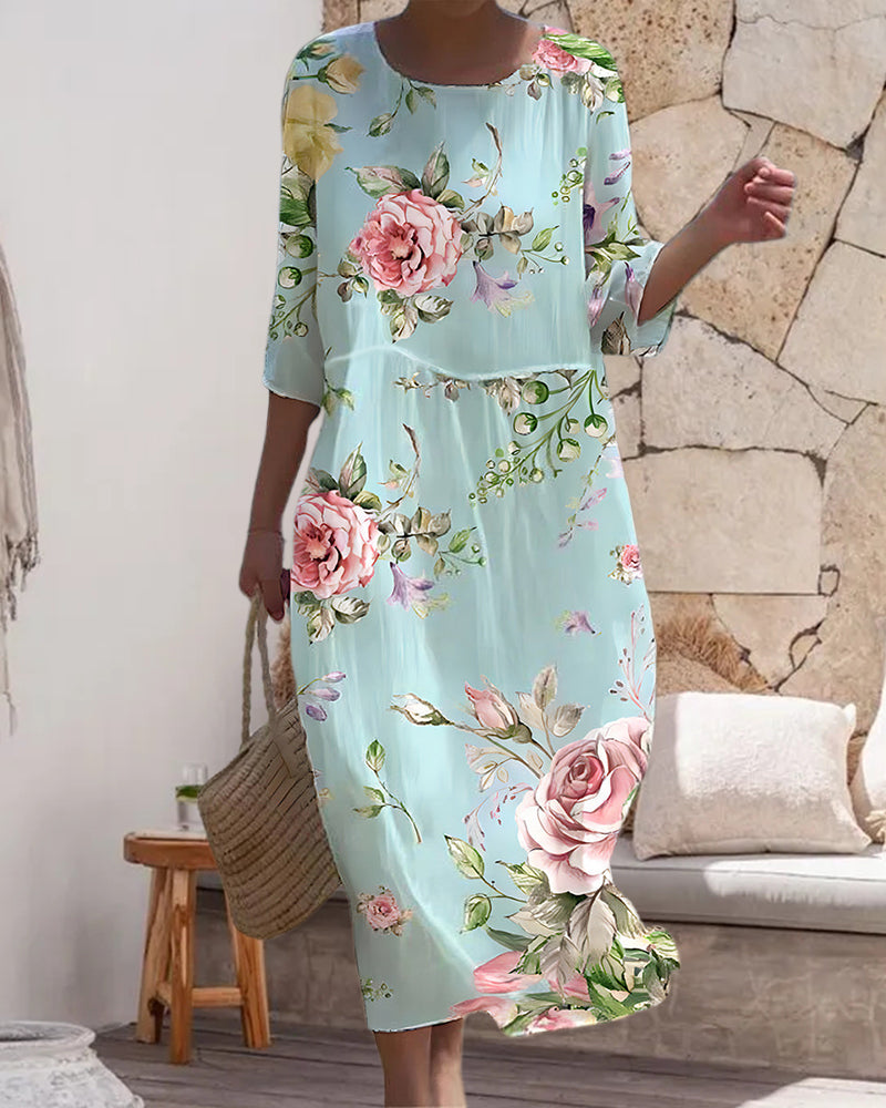 Amélie™ - Elegant Floral Dress