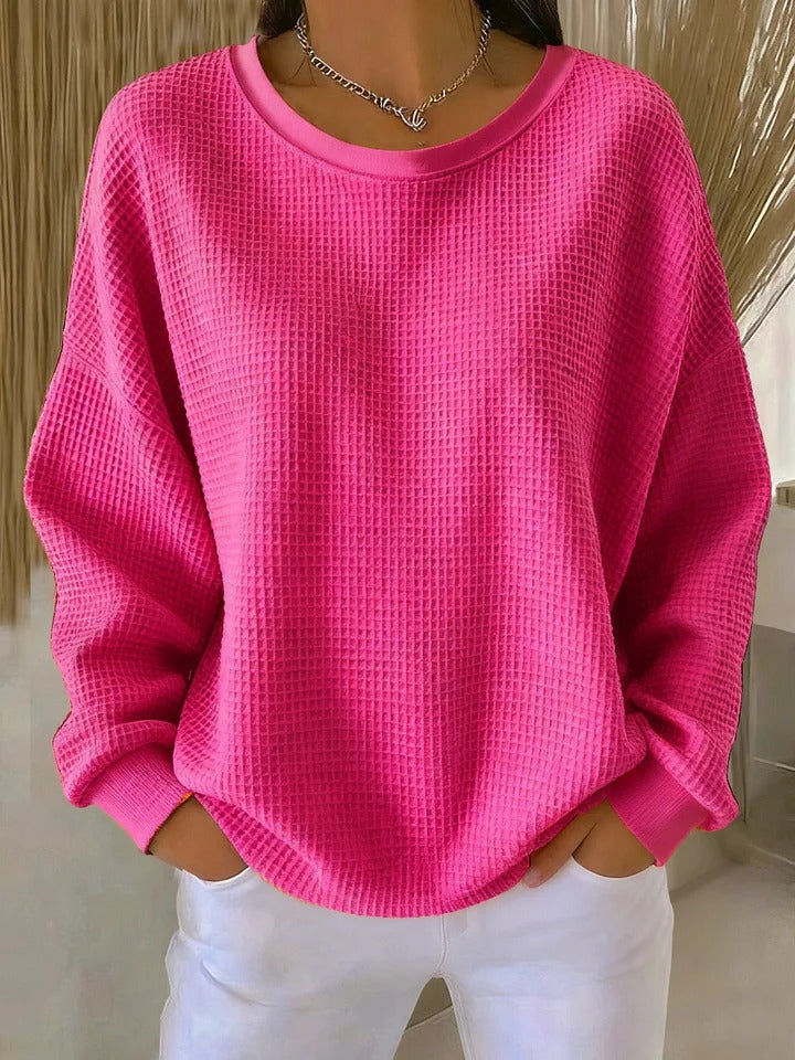 Pull femme oversize en maille pour l'automne, coupe ample pour les jours plus frais